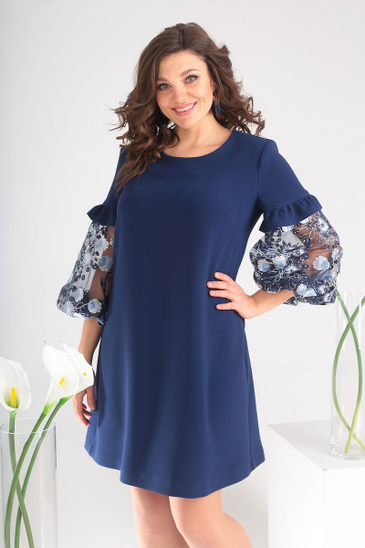 Платье Мода Юрс 2409 т.синий - фото 1