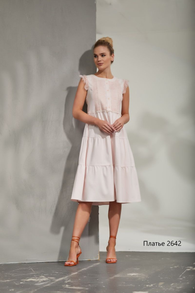 Платье NiV NiV fashion 2642 розовый - фото 5