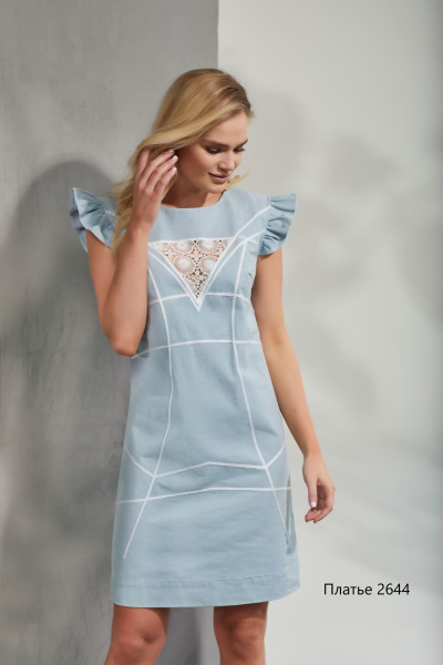 Платье NiV NiV fashion 2644 голубой - фото 2