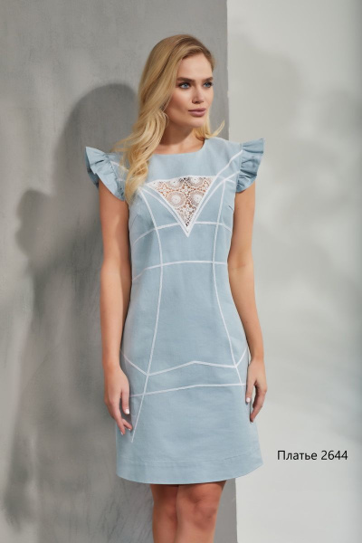 Платье NiV NiV fashion 2644 голубой - фото 1