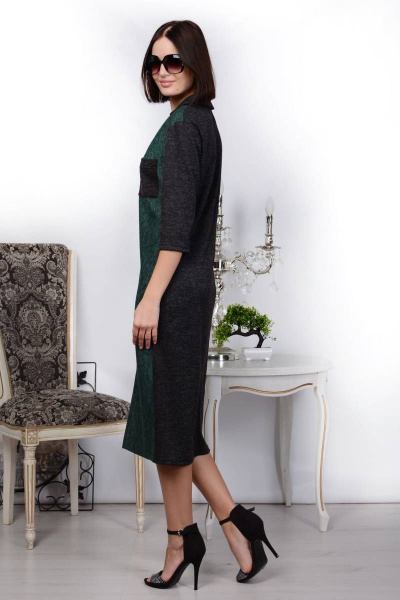 Платье PATRICIA by La Cafe NY15236 зеленый,черный - фото 2