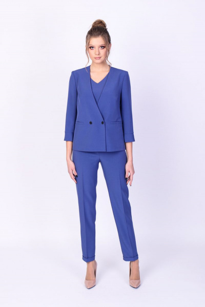 Блуза, брюки, жакет Содари 501 голубой - фото 1