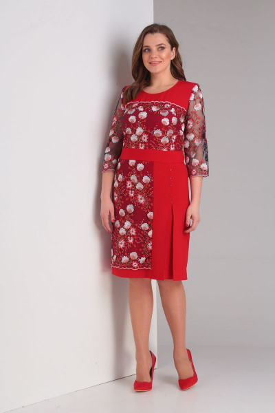 Платье Basagor 536 красный - фото 1