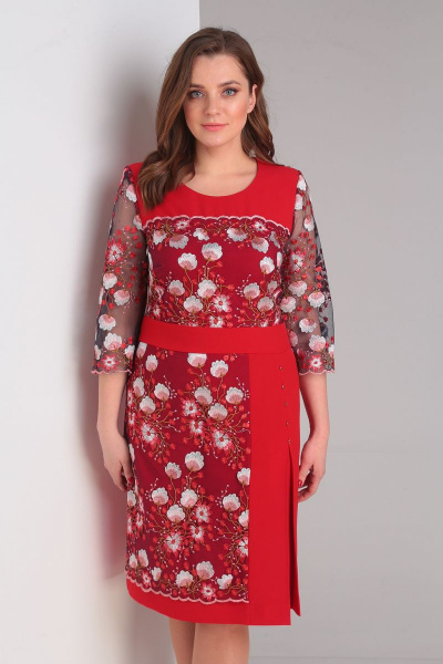 Платье Basagor 536 красный - фото 2