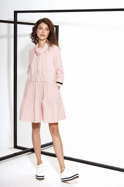 Платье MAX 630 розовый - фото 2