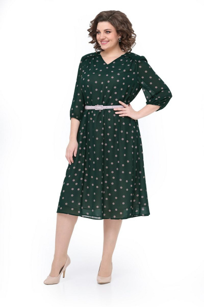 Платье Мишель стиль 1037/2 зелено-сиреневый - фото 1