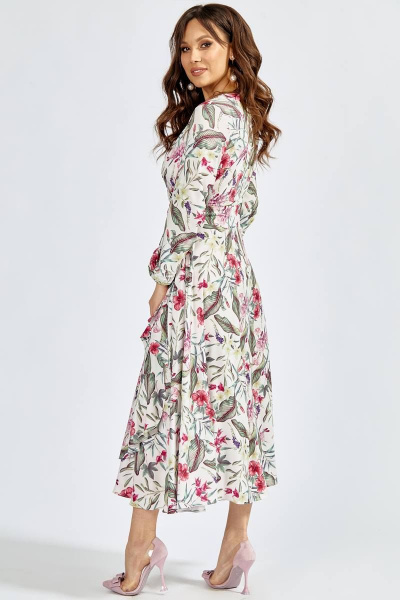 Платье Teffi Style L-1417 цветы_на_молочном - фото 2