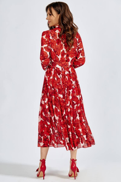 Платье Teffi Style L-1632 красные_маки - фото 3