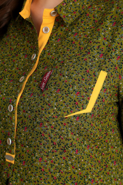 Блуза Таир-Гранд 62274-1 зеленый_желт.отд - фото 3