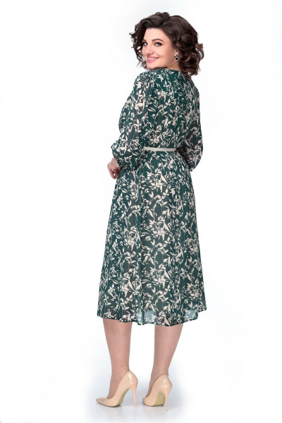 Платье Мишель стиль 1037/3 бежево-зеленый - фото 2