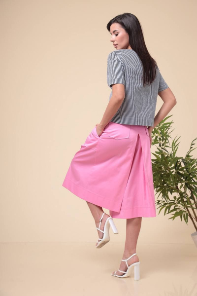 Блуза, брюки Romanovich Style 2-1971 полоска/розовый - фото 6