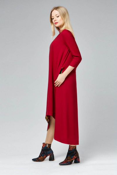 Платье Arisha 1148-1 бордовый - фото 2