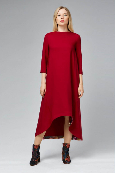 Платье Arisha 1148-1 бордовый - фото 1