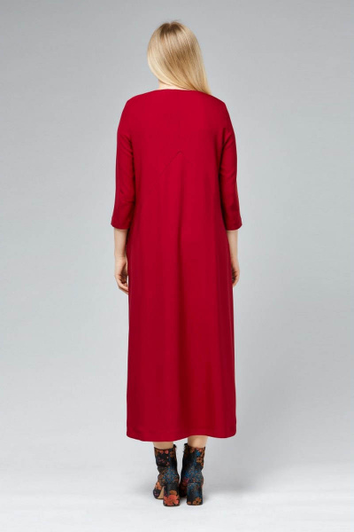 Платье Arisha 1148-1 бордовый - фото 3
