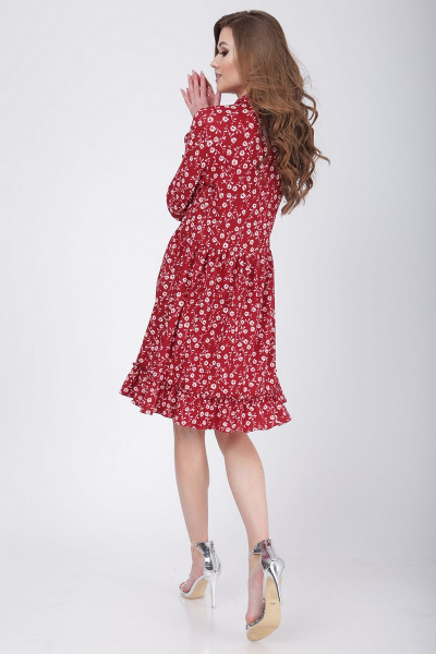 Платье LadisLine 1022 бордо - фото 3