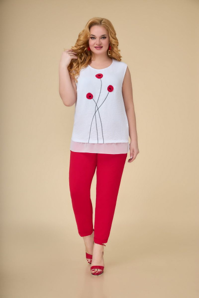 Блуза, брюки, кардиган Svetlana-Style 1527 красный - фото 4