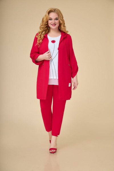 Блуза, брюки, кардиган Svetlana-Style 1527 красный - фото 2
