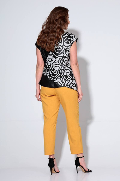 Блуза, брюки Liona Style 829 охра - фото 3