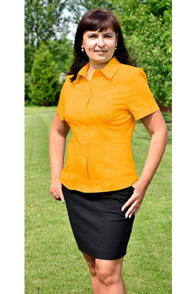 Блуза Таир-Гранд 6289-2 морковь - фото 1