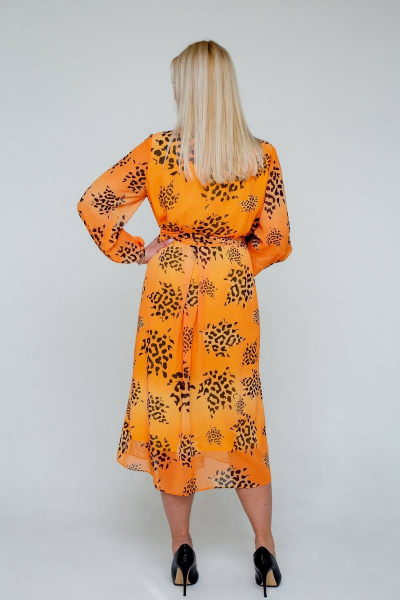 Платье Avila 0869 оранжевый - фото 4