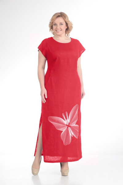 Платье Диомант 1090 красный - фото 1