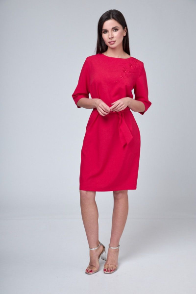 Платье Anelli 1070 красный - фото 1