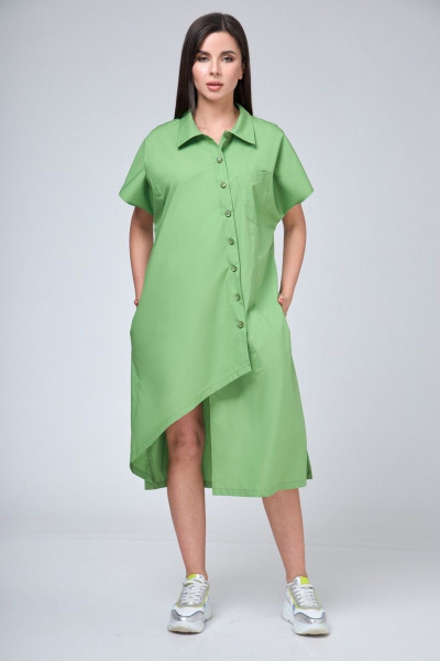 Платье Anelli 1228 зелень - фото 2
