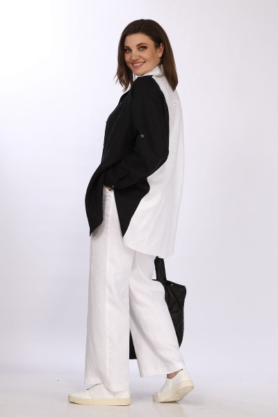Блуза Lady Secret 081 белый+черный - фото 2