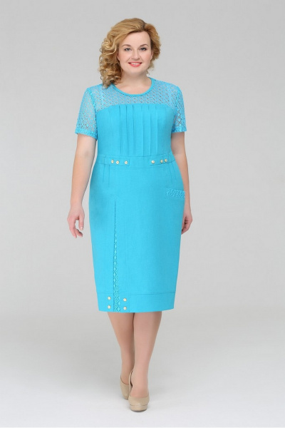 Платье Tellura-L 1221 голубой - фото 1