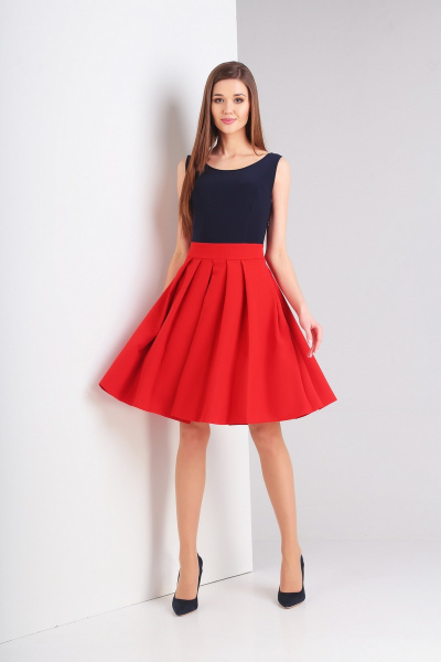 Жакет, платье Милора-стиль 390 красный - фото 1