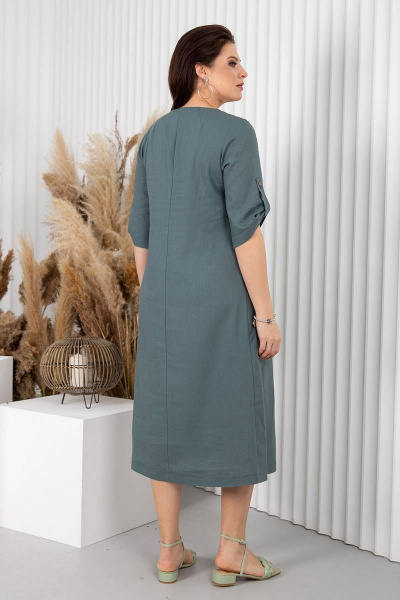Платье Daloria 1491 серый-зеленый - фото 2