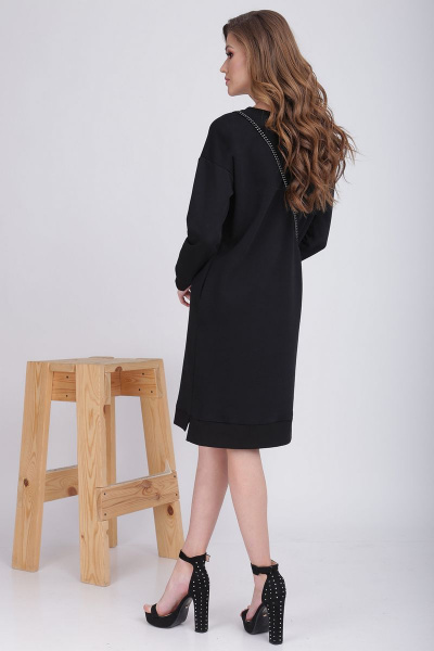 Платье LadisLine 1019/1 черный - фото 6