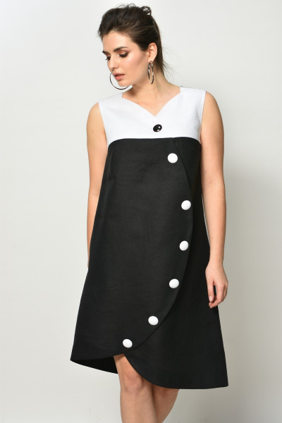 Платье MALI 479 черно-белый - фото 6