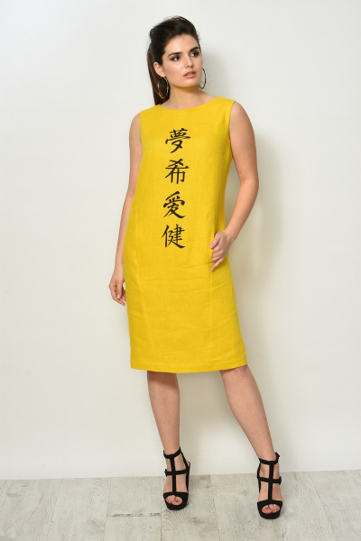 Платье MALI 481 желтый - фото 3