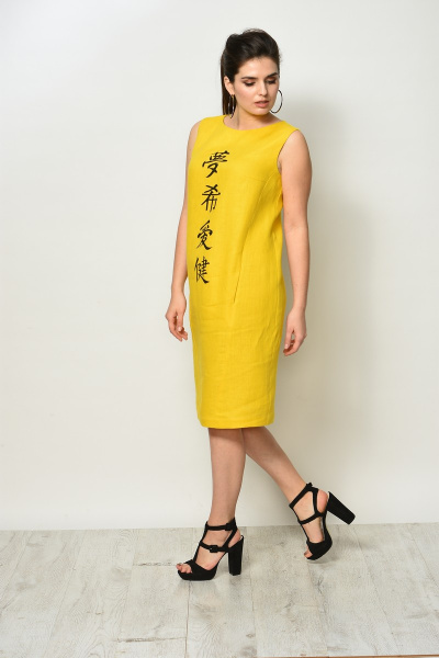 Платье MALI 481 желтый - фото 4
