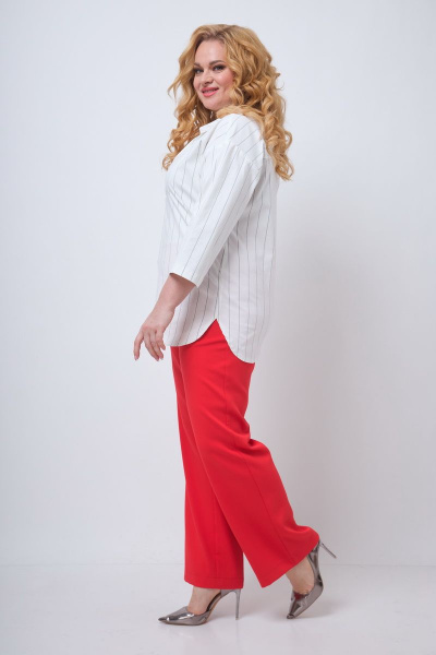 Блуза, брюки Michel chic 1273 белый+красный - фото 5