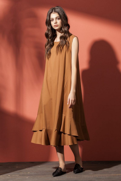 Платье Nova Line 5786 коричневый - фото 1