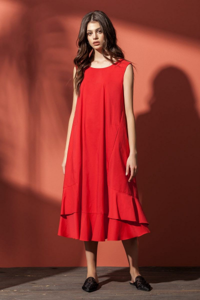 Платье Nova Line 5786 красный - фото 1