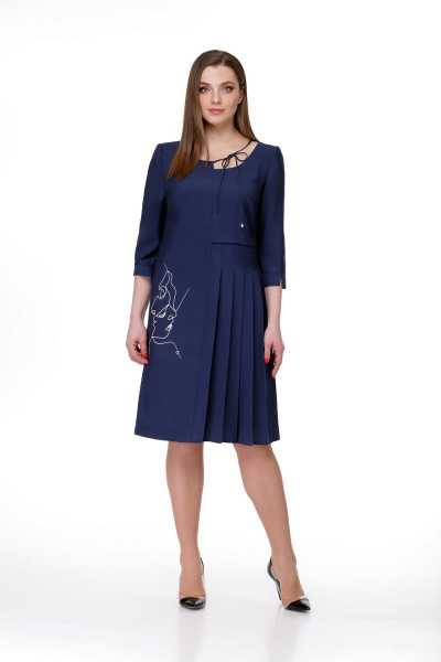 Платье Мишель стиль 764 т.синий - фото 1