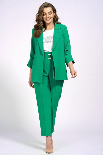 Блуза, брюки, жакет Белтрикотаж 6850 светло-зеленый - фото 1