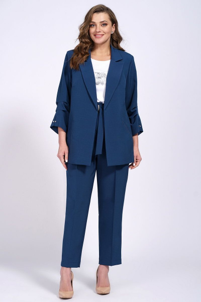 Блуза, брюки, жакет Белтрикотаж 6850 светло-синий - фото 1
