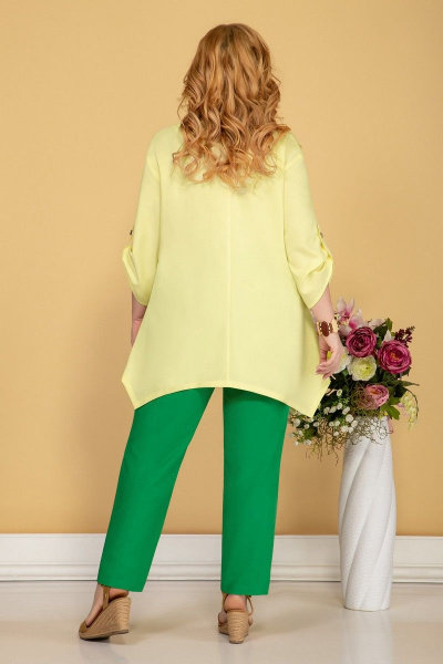 Блуза, брюки Aira Style 799 желто-зеленый - фото 2