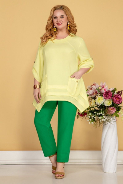 Блуза, брюки Aira Style 799 желто-зеленый - фото 1