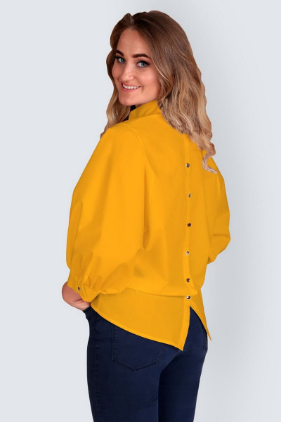 Блуза Таир-Гранд 62264 желтый-аппликация - фото 2