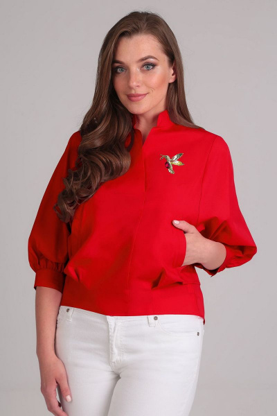 Блуза Таир-Гранд 62264 красный-1 - фото 3