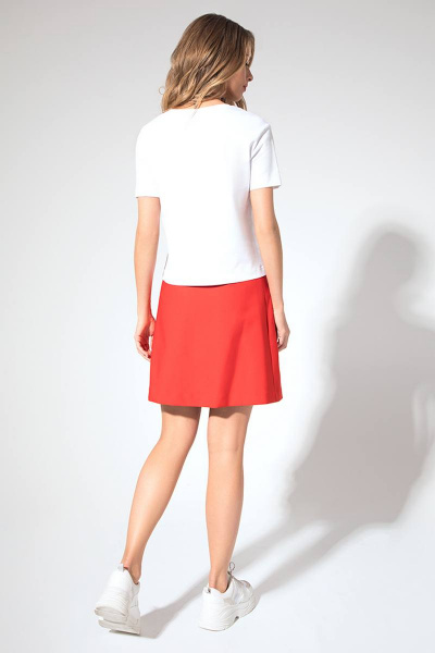 Блуза, юбка LaVeLa L2402 белый/красный - фото 3