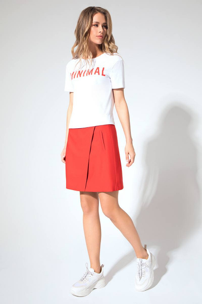 Блуза, юбка LaVeLa L2402 белый/красный - фото 1