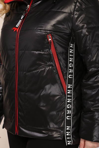 Куртка Shetti 2075 черный+красный - фото 6