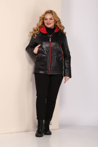 Куртка Shetti 2075 черный+красный - фото 1
