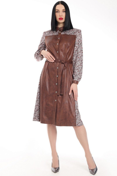 Платье Мода Юрс 2725 коричневый - фото 1